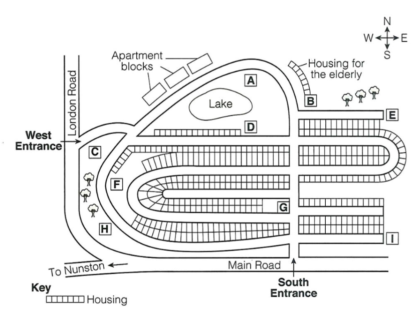 Map of the proposed housing development